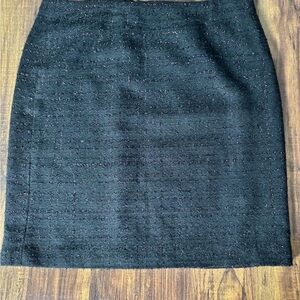 Laundry By Shelli Segal Black Tweed Pencil Skirt